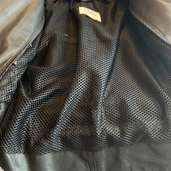 𝅺FOX CREEK Leather Moto Bikercore Gorpcore Motorcycle Jacket SZ Large - Picture 12 of 15